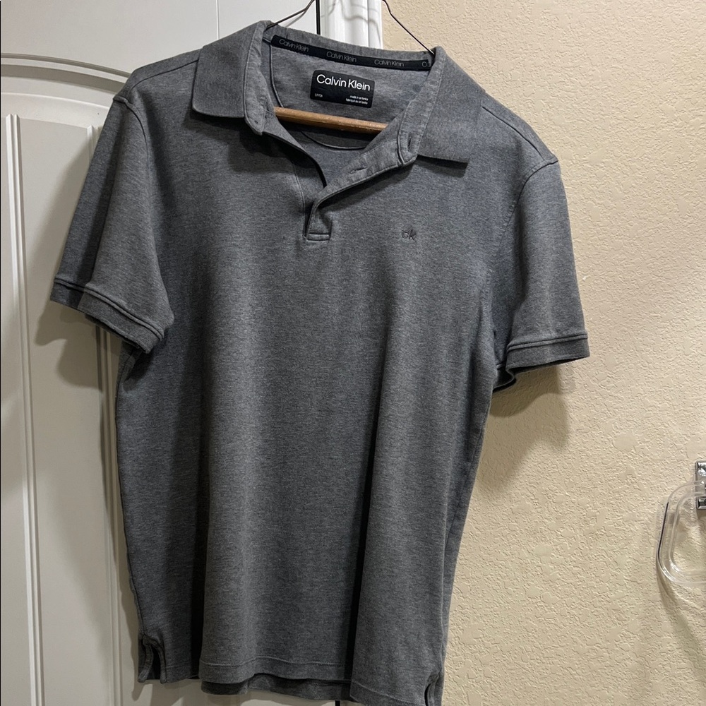 Calvin Klein Men's Charcoal Polo Shirt
